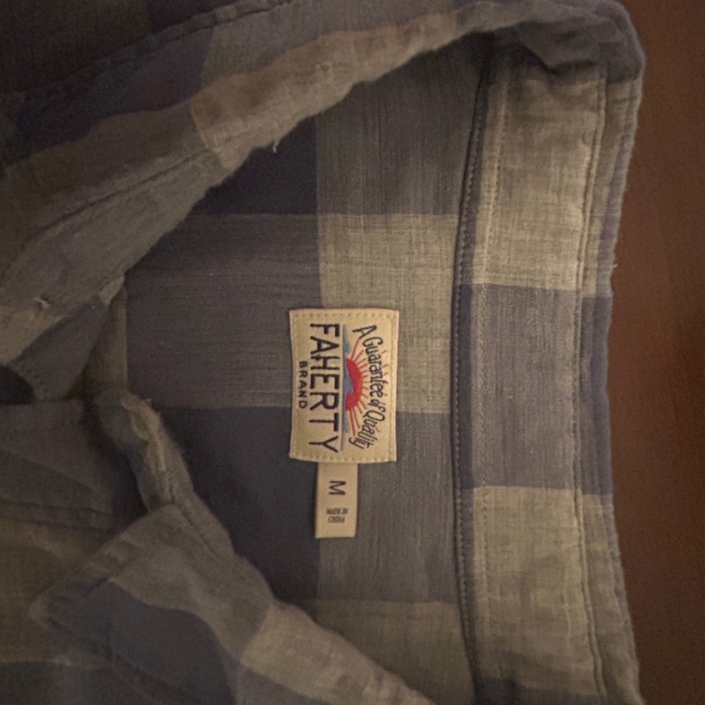 Faherty Checkered Casual Button-Down Long Sleeve … - image 5